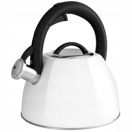 Florina Soren fluitketel RVS wit 2.5 Liter - ook geschikt voor inductie