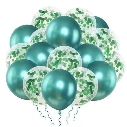 VSE luxe confetti ballonnen 20 stuks metallic groen