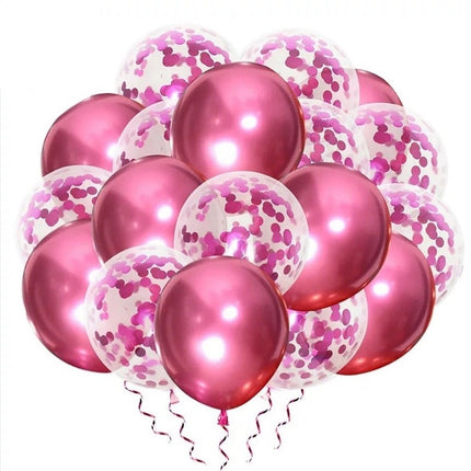 VSE luxe confetti ballonnen 20 stuks metallic roze