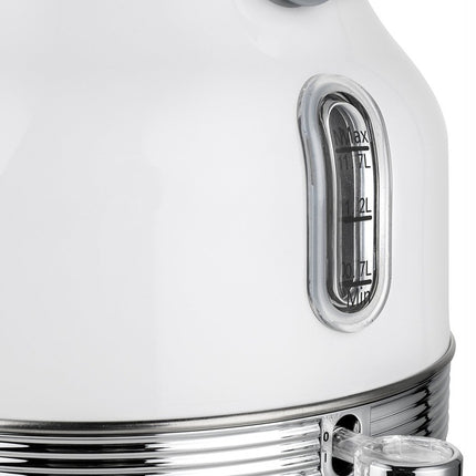 Botti Royal Line professionele waterkoker met thermometer klassiek design 1.7L 2200W wit/zilver