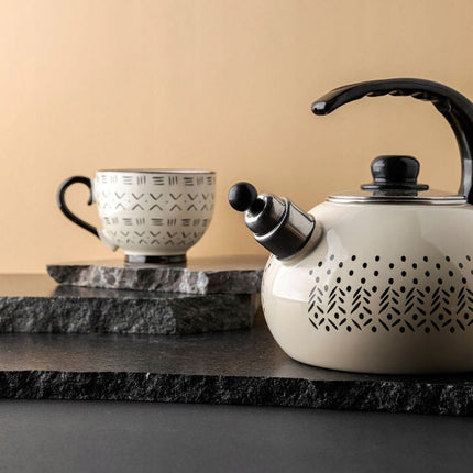 Emalia Nordic fluitketel emaille beige 2.2 Liter - ook geschikt voor inductie