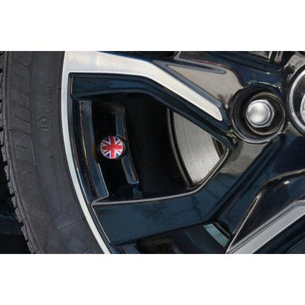Simoni Racing ventieldoppen UK Flag Wit/Blauw/Rood 4 stuks