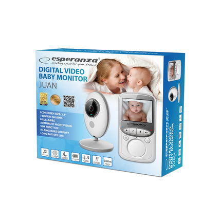 Esperanza ''Juan'' Babyfoon - babymonitor met camera wit/grijs