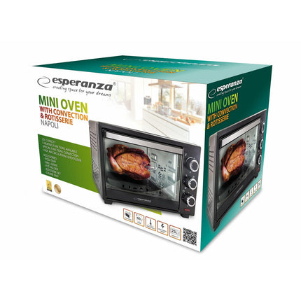 Esperanza convectie en rotisserie mini oven 25L ''Napoli'' zwart