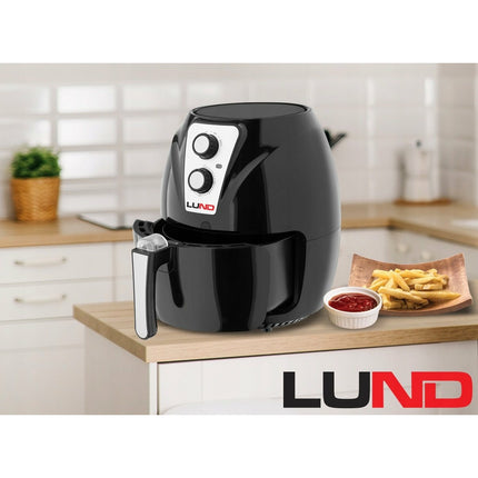 LUND Professional airfryer vetvrije friteuse 2.4L 1300W 67570 zwart