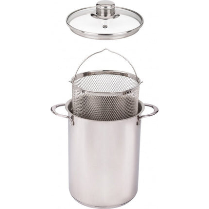 Kinghoff KH-3325 3-delige RVS asperge/pasta pan voor alle warmtebronnen 4,2L
