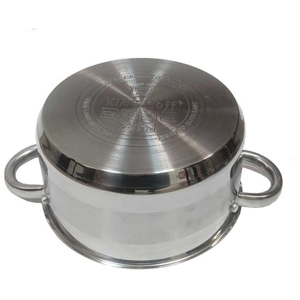Kinghoff KH-4331 kookpan met deksel Ø 24 cm 6L zilver