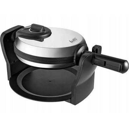 Botti Lily roterende wafelijzer rond 1100W zwart / zilver