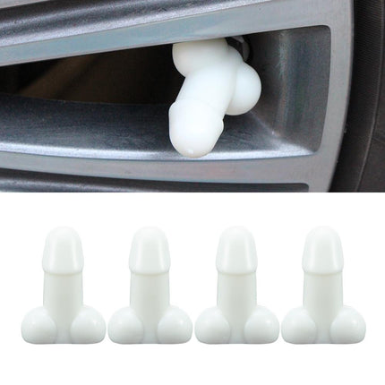 Tirecockz ventieldoppen cover penis / piemel siliconen 4 stuks wit