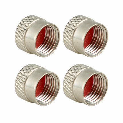 Toma Car Parts ventieldoppen klassiek chrome aluminium 4 stuks zilver