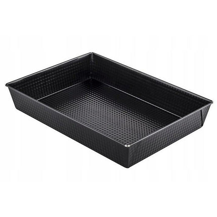 Inmet rechthoekige cake bakvorm 30 x 25 x 6 cm zwart