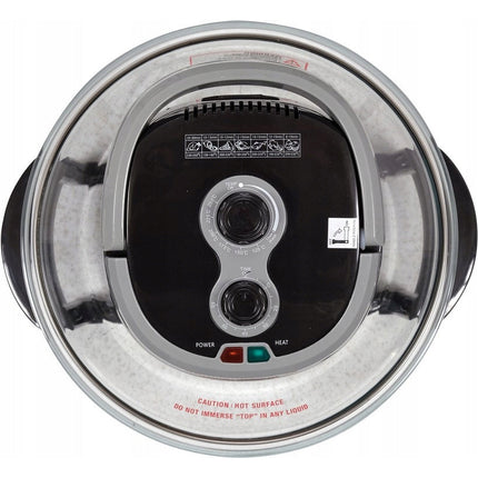 LUND Professional halogeen oven heteluchtoven met air fryer ring 12 + 5L 1400W zwart / grijs
