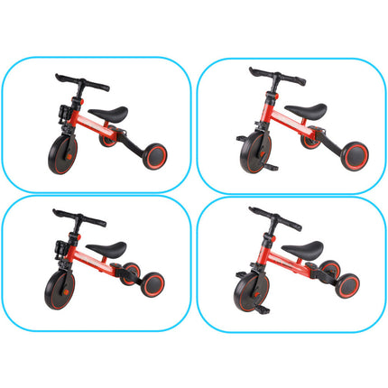 Fix Mini 3 in 1 driewieler trike met pedalen tot 30kg van 1,5 - 4 jaar oud rood / zwart