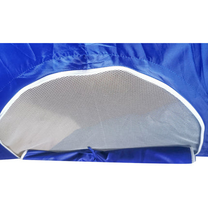 Strand of tuinparasol kantelbaar en inklapbaar in handige meeneemtas 200 cm blauw