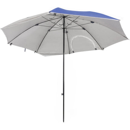 Strand of tuinparasol kantelbaar en inklapbaar in handige meeneemtas 200 cm blauw