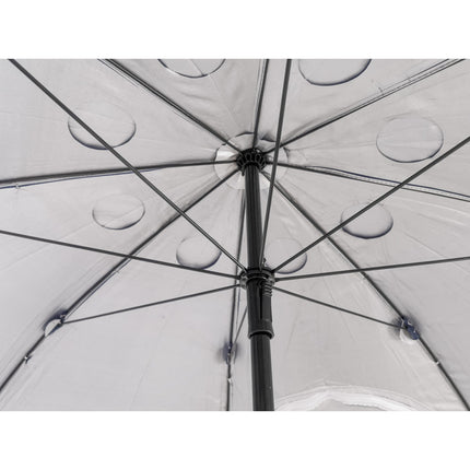 Strand of tuinparasol kantelbaar en inklapbaar in handige meeneemtas 200 cm blauw
