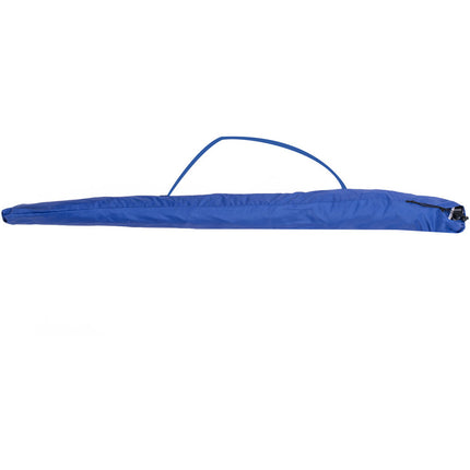 Strand of tuinparasol kantelbaar en inklapbaar in handige meeneemtas 200 cm blauw
