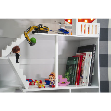 Lulilo Calla 2 in 1 Poppenhuis en boekenkast / opbergkast MDF 116cm duurzaam hout