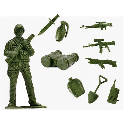 XXL Leger speelset 307 stuks incl tanks, auto's en geweren - Soldaten speelgoed - Soldaat set
