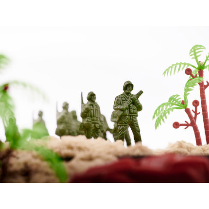 XXL Leger speelset 307 stuks incl tanks, auto's en geweren - Soldaten speelgoed - Soldaat set