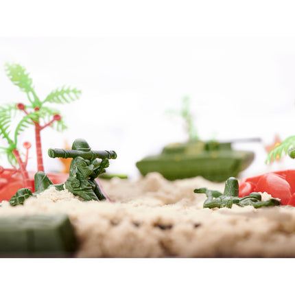 XXL Leger speelset 307 stuks incl tanks, auto's en geweren - Soldaten speelgoed - Soldaat set