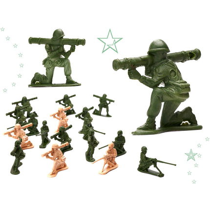 XXL Leger speelset 307 stuks incl tanks, auto's en geweren - Soldaten speelgoed - Soldaat set