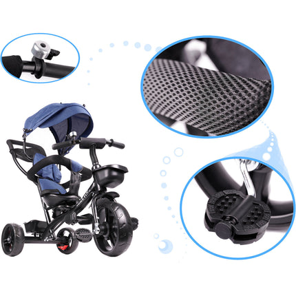 Trike Fix Lite 3 in 1 driewieler met duwstang marine blauw 105 cm x 94 cm x 52 cm