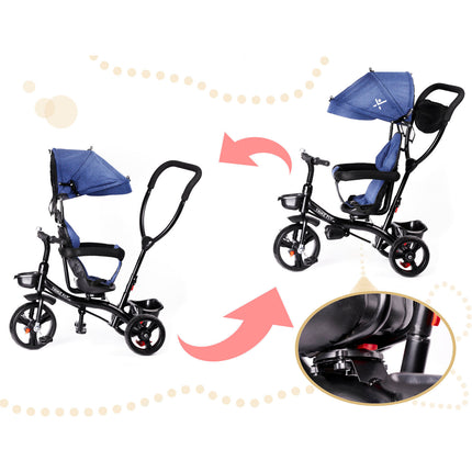 Trike Fix Lite 3 in 1 driewieler met duwstang marine blauw 105 cm x 94 cm x 52 cm