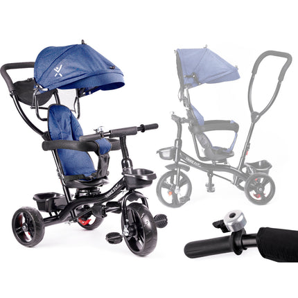 Trike Fix Lite 3 in 1 driewieler met duwstang marine blauw 105 cm x 94 cm x 52 cm