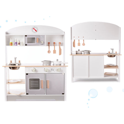 Luxe Moderne houten speelgoed keuken - speelkeuken - met gratis accessoires 68 cm x 25,5 cm x 82 cm