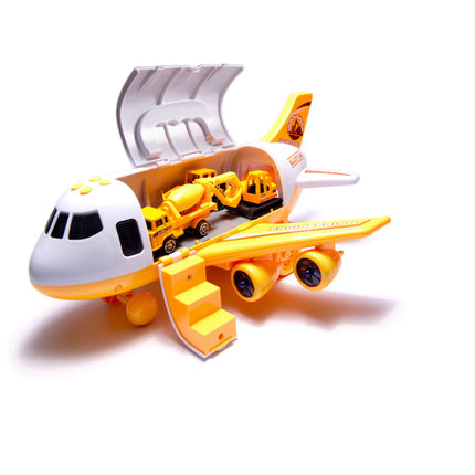 Speelgoed vliegtuig met licht en geluid + 3 bouw auto voertuigen