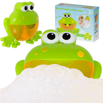 Bubble Froggie muzikale kikker met muziekjes en zeepbellen voor in bad groen / geel