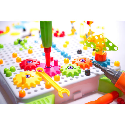 181 delige educatieve constructie bouw puzzel bouw set + speelgoed boormachine en schroeven vanaf 3 jaar