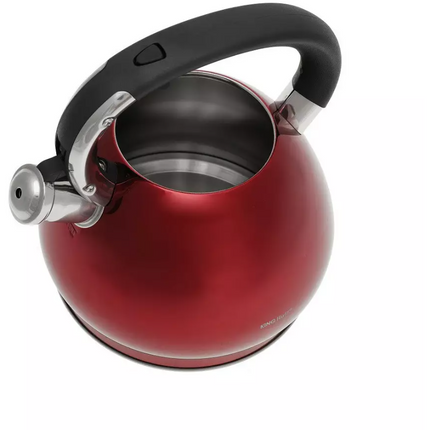 King Hoff KH-1212 fluitketel RVS metallic rood 3.4 Liter - ook geschikt voor inductie