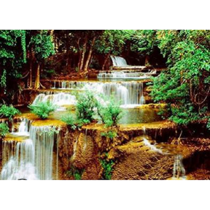 VSE Diamond painting - Zen garden tuin waterval - 30 X 40 cm - Vierkante steentjes - Voor volwassenen -  Diamant schilderen - Volledig pakket - M2226-6