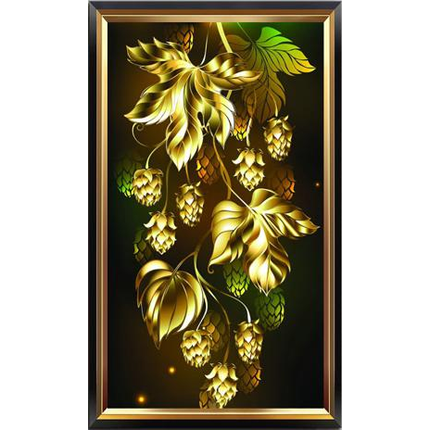 VSE Diamond painting voor volwassenen gouden bladeren 30 X 40 cm met vierkante steentjes - Volledig pakket - M2945-5
