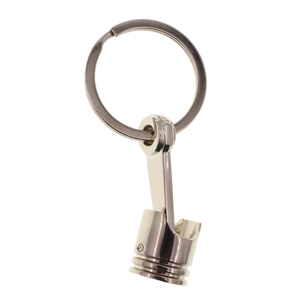 TT-products sleutelhanger zuiger piston 4,5 cm x 1,5 cm zilver