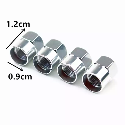 TT-products ventieldoppen aluminium Franse vlag zilver 4 stuks