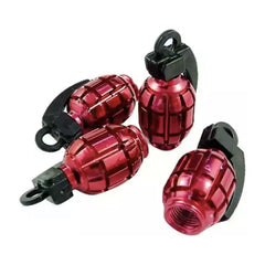 TT-products ventieldoppen Red Grenades handgranaat 4 stuks rood TT-products