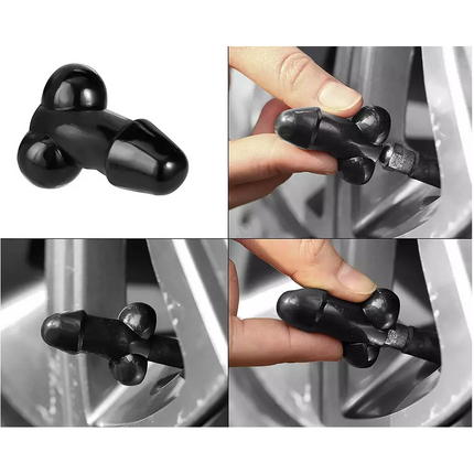 Tirecockz ventieldoppen cover penis / piemel siliconen 4 stuks roze