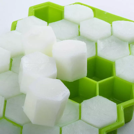 VSE honingraat siliconen ijsblokjes vorm met deksel paars