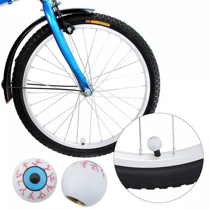 TT-products ventieldoppen eyeball oogballen wit/blauw/rood 4 stuks