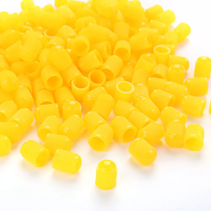 TT-products ventieldoppen plastic 100 stuks geel