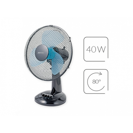 MPM Bureauventilator 240V MWP-16/C zwart