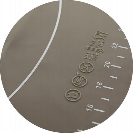 Florina Anide siliconen bakmat / deeg mat met maattabellen 49.7 x 39.7 cm taupe