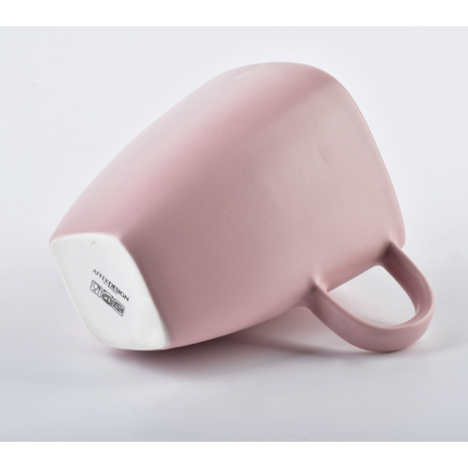 Affekdesign Happy roze porseleinen thee set inclusief 2 mokken / melk en suiker set en theepot 5-delig