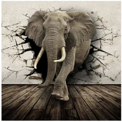 Evershine diamond painting voor volwassenen olifant TA4-3756 vierkante steentjes 30 X 30