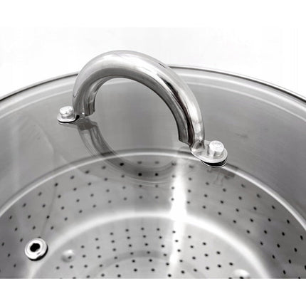 Meyerhoff professionele 6-delige sapcentrifuge pan/ juicer en stoompan voor op het fornuis 8L RVS
