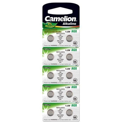 Camelion Knoopcelbatterijen AG8 0% Mercury/Hg 10 stuks
