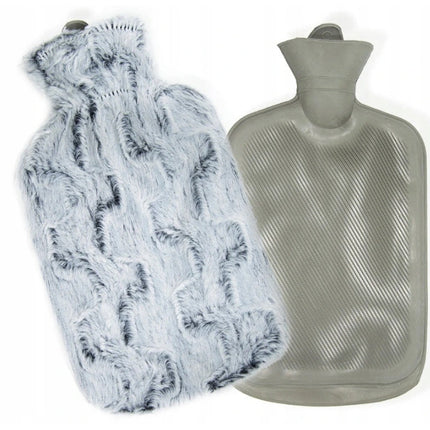 Tragar warmwaterkruik kruik met polyester hoes 2 liter 34 x 20 x 2 cm grijs